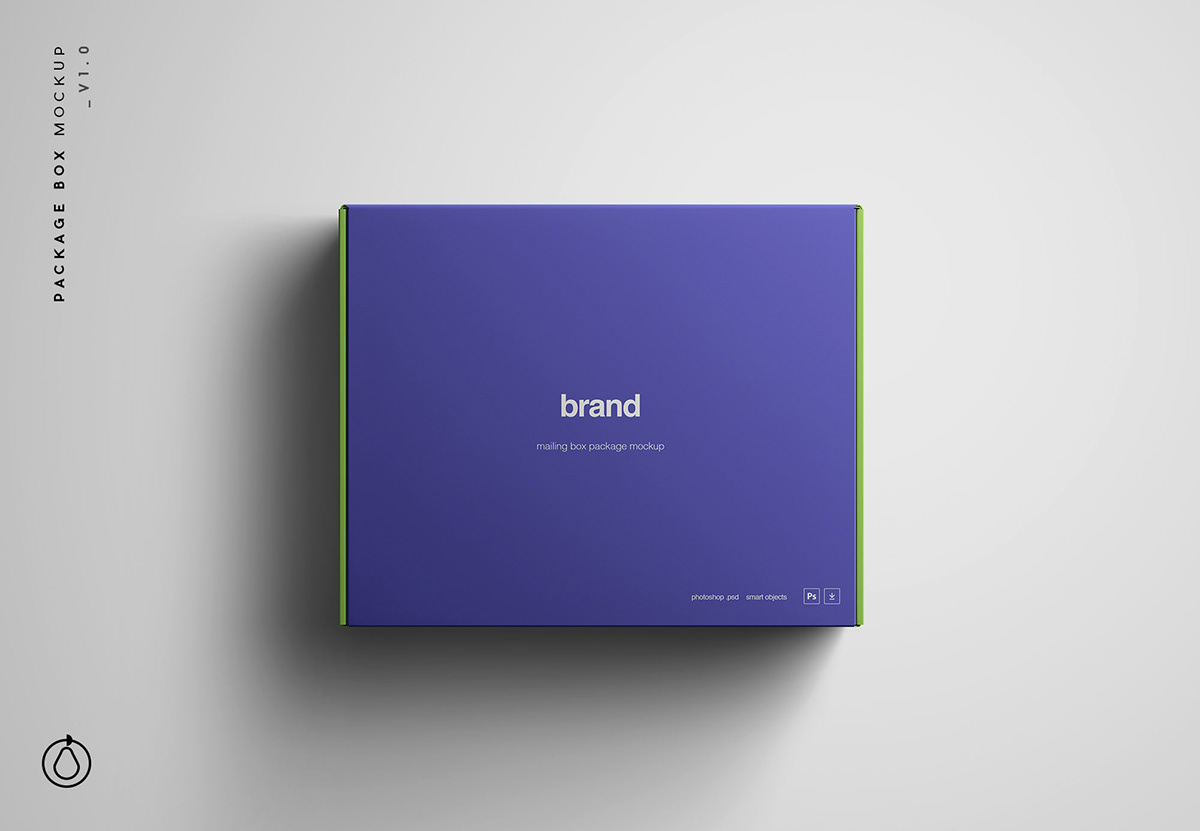 Download Free Package Box Mockup On Pantone Canvas Gallery PSD Mockups.