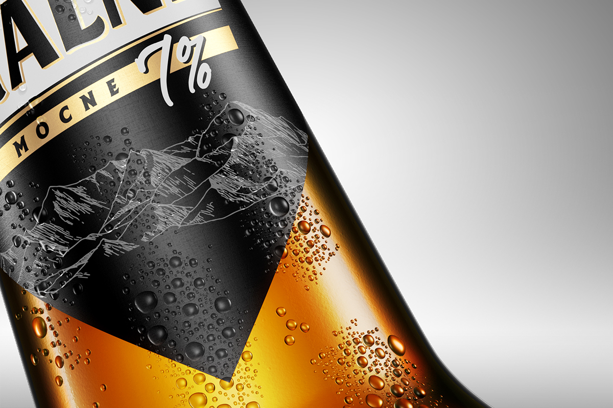 bottle beer 3D Render 3dsmax beer label wizualizacja opakowania wizualizacja butelki piwa Halne piwo
