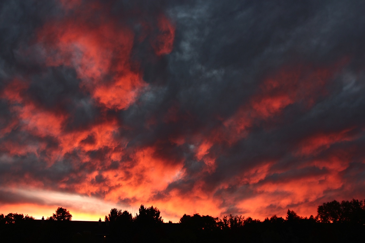 Sunrise clouds color MORNING Boulder Colorado