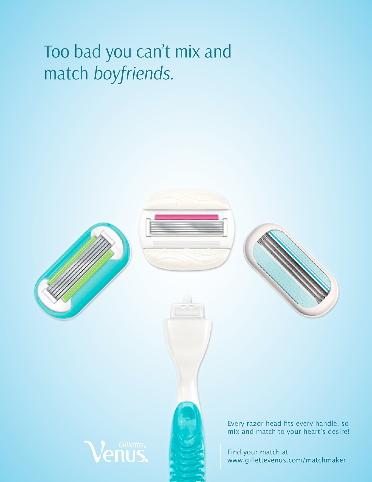 venus razors match-making boyfriends print Web in-store