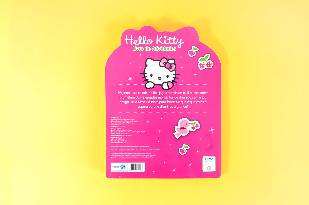 hello kitty kids book pink stickers Sanrio books color