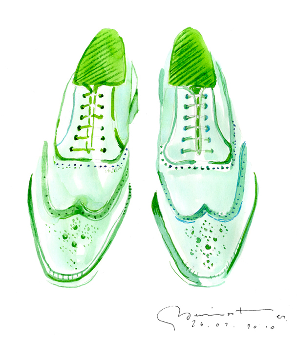 fashion illustration shoe green