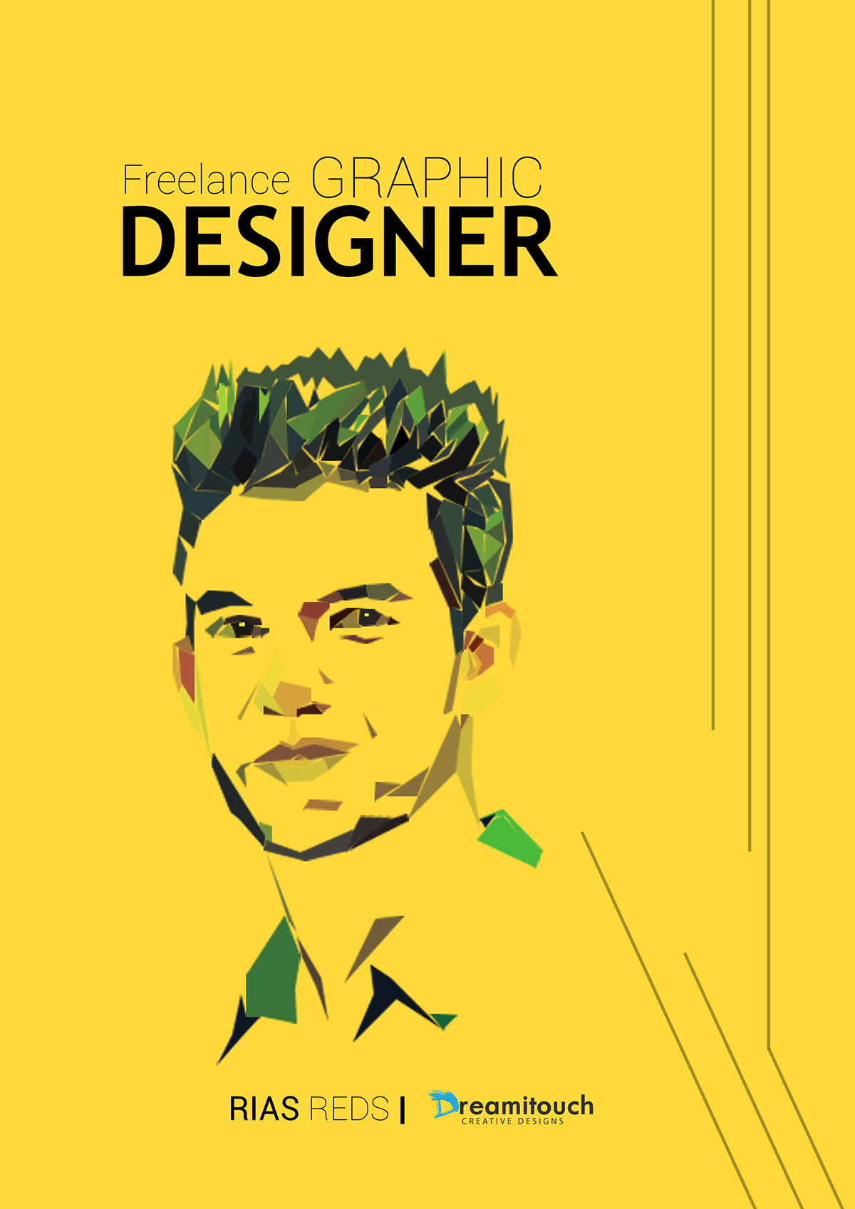 Freelance graphic design creative poster flyer