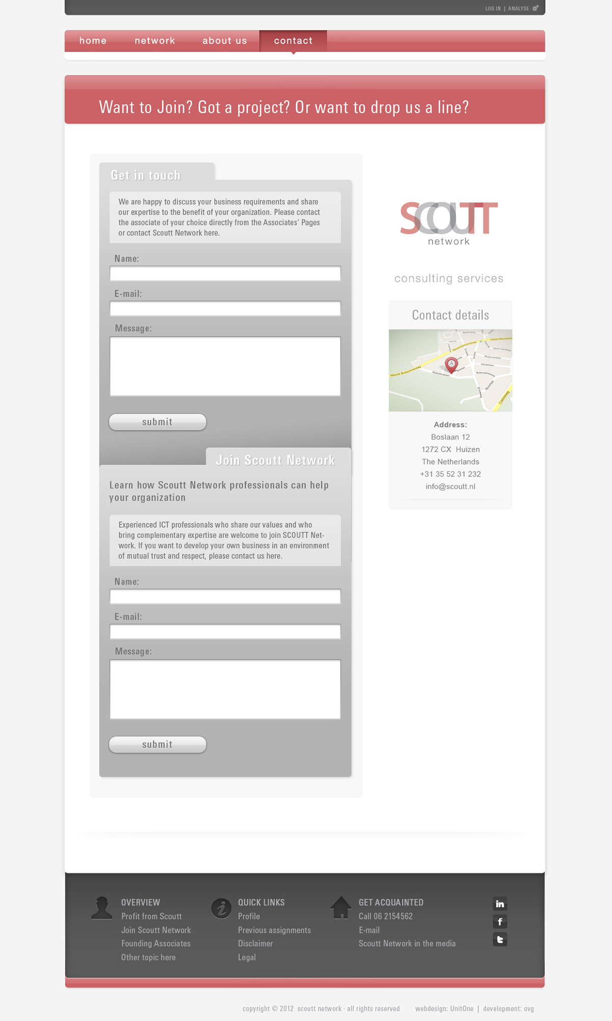 Scoutt  webdesign network UnitOne dutch Webdesign