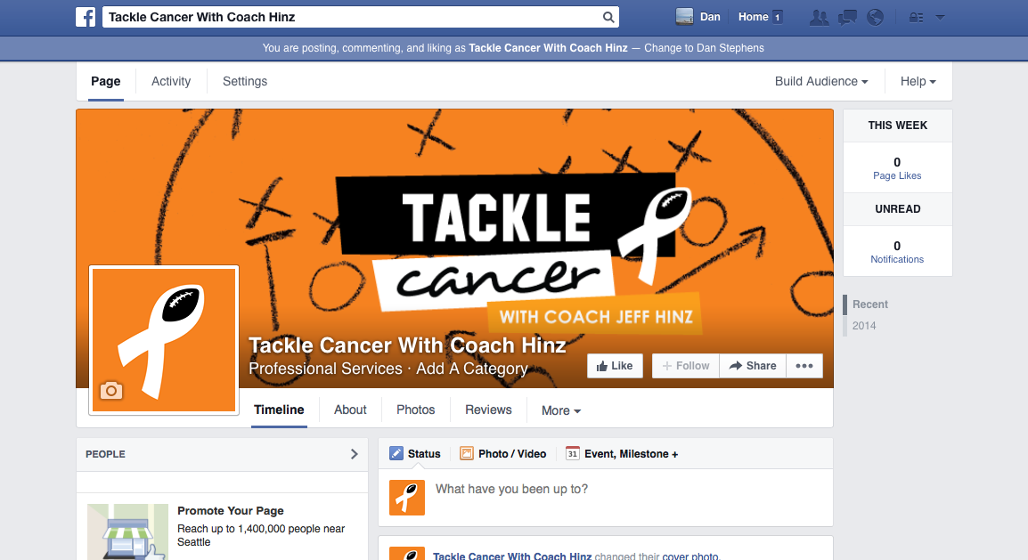 cancer football poster orange tackle Idaho seattle
