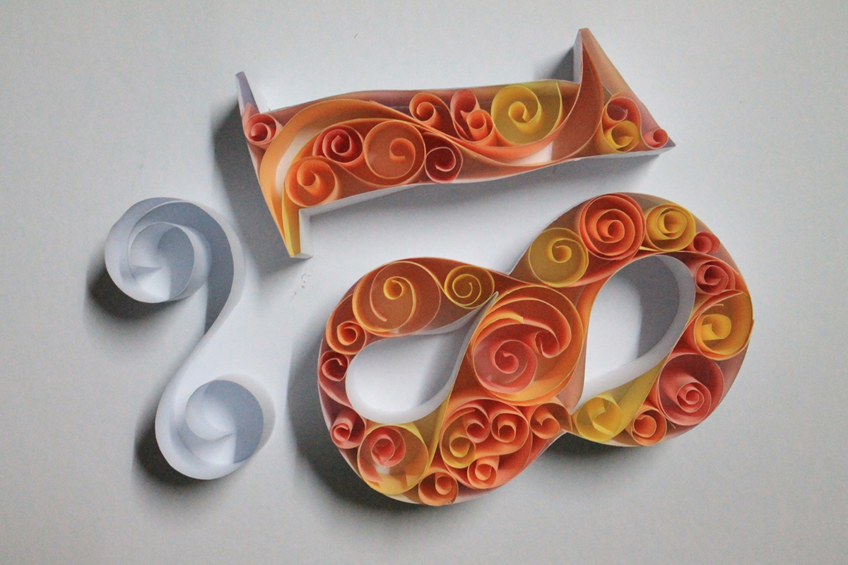 quilling anniversary 18th debut party Event paper papercraft blue