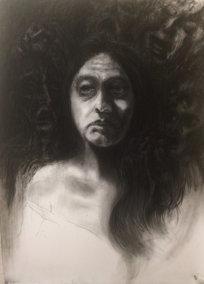 Drawing  charcoal Fine Arts  Portraiture