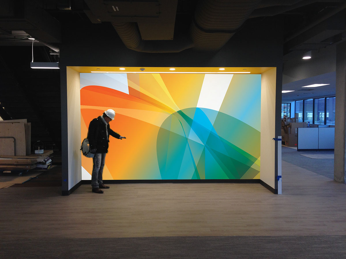 King 5 Abstract Art vinal signage sinage graphics