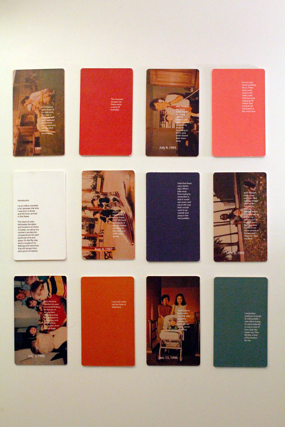 personal childhood story cards box design myohan SAIC Data color