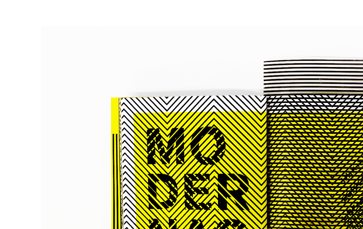 fonts yellow & black optical illusion lines