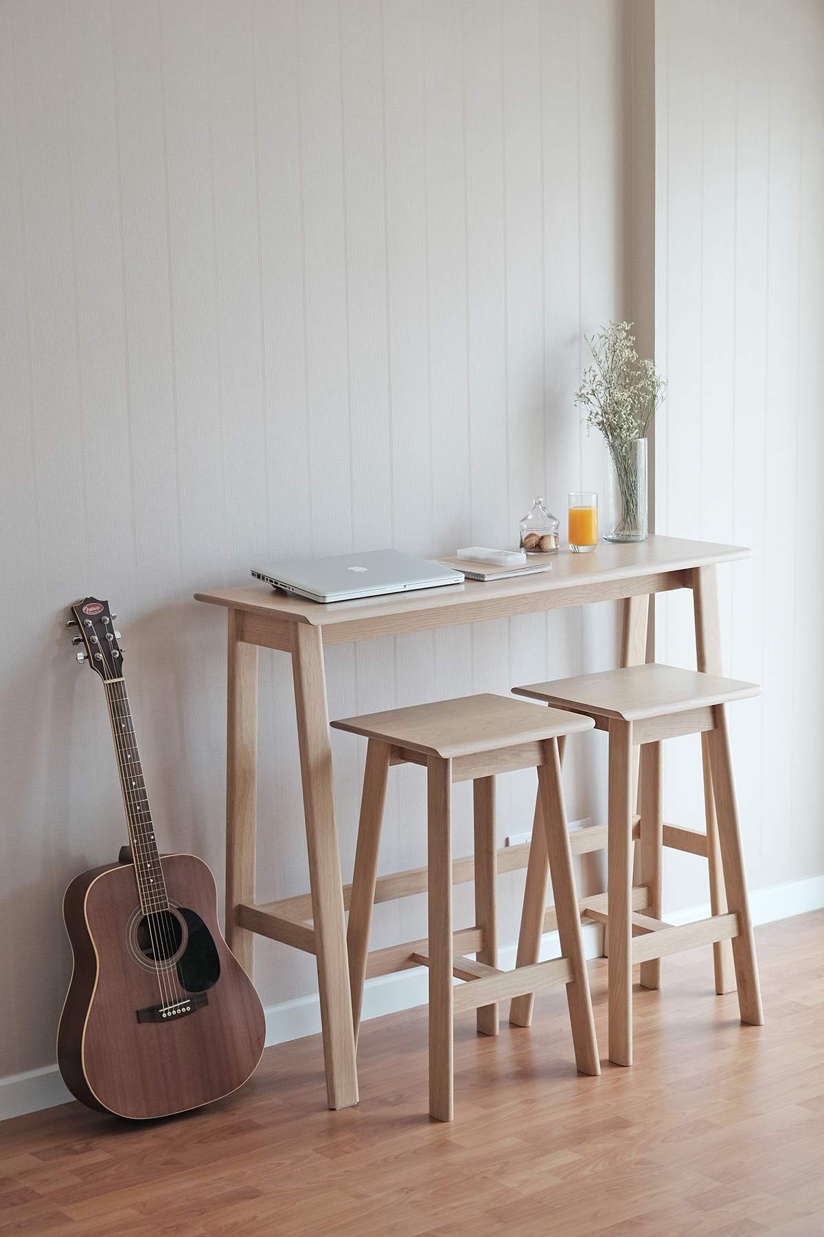 edge bar high table working living wood minimal simple creative