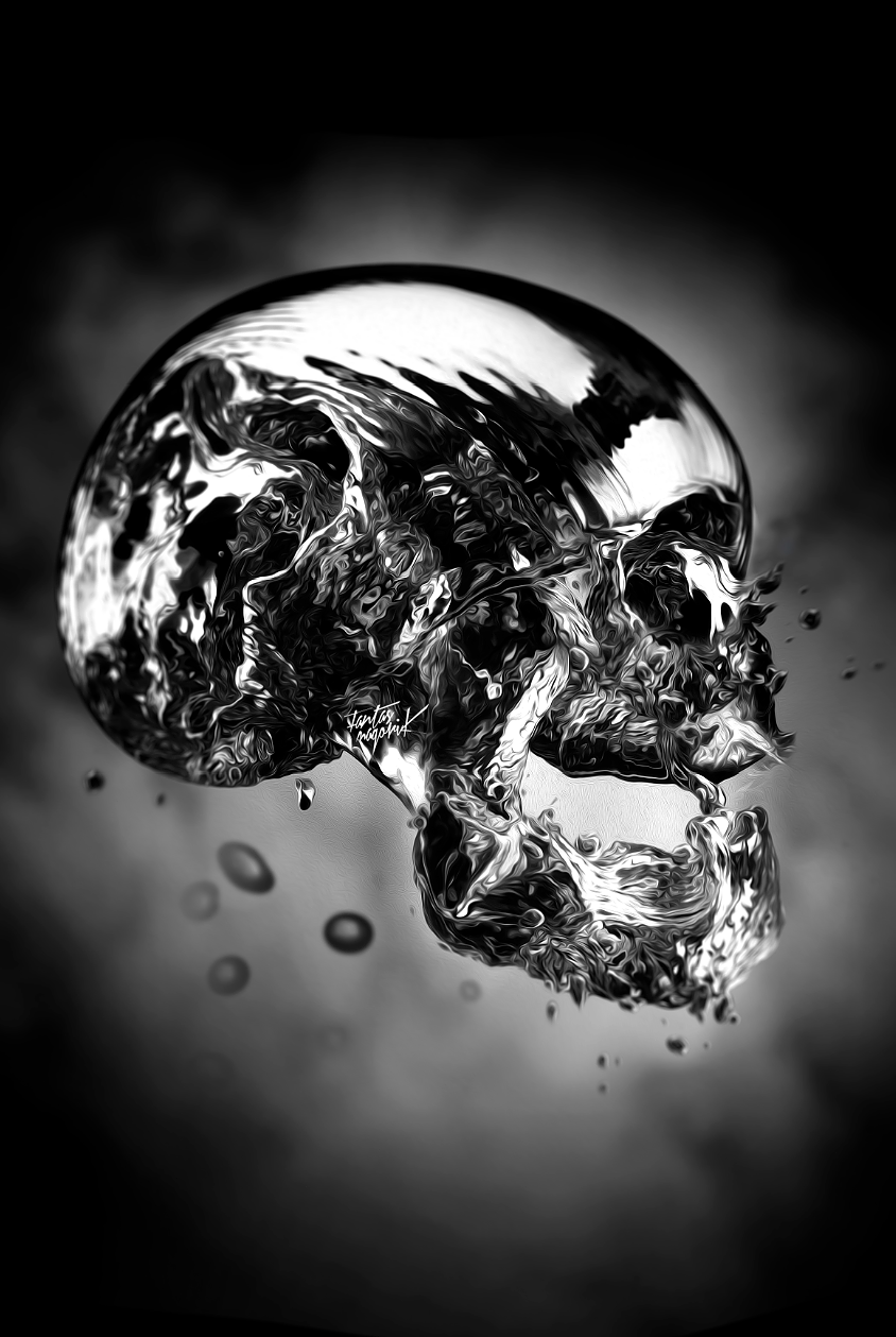 fantasmagorik nicolas obery dark skull Liquid water strange black super heros Mexican comics curioos
