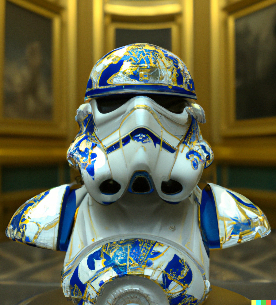 3d art aiart artificial intelligence dalle2 delft blue Digital Art  machine learning openAI star wars stormtrooper