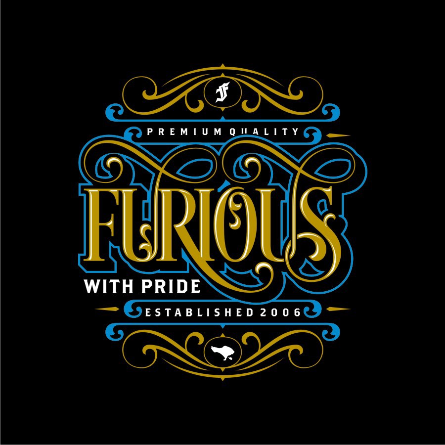 furious Furious Bali typework tees design twicolabs