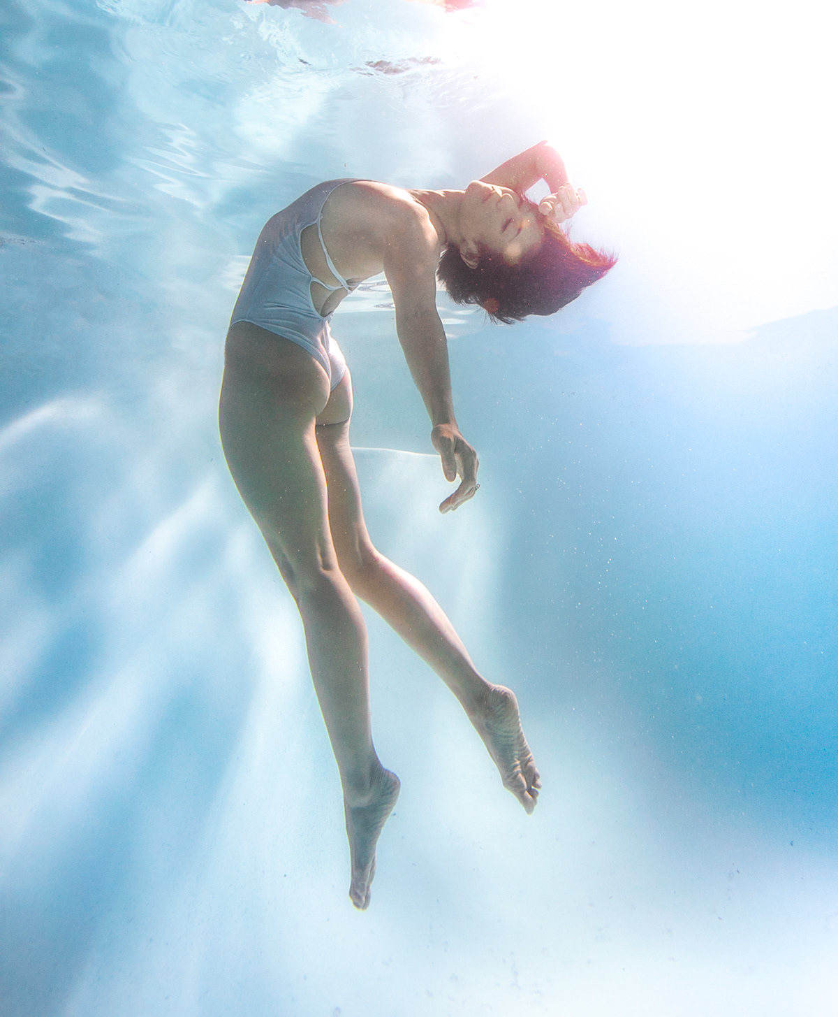 Advertising  beauty commercial DANCE   Female Model flow Performing Arts  swim suit underwater water