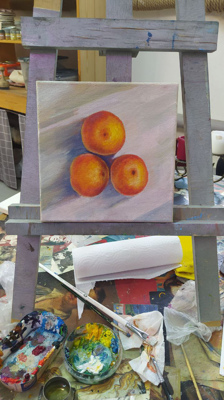 Oil Painting fine art artwork Fruit orange Picture painter artist painting   mandarine
