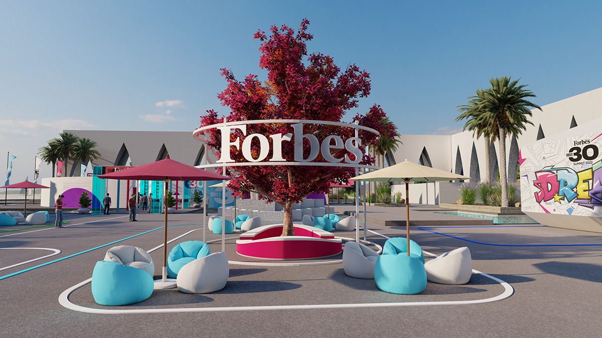 3D ArtDirection design graphic design  Advertising  Events Exhibition  Forbes middle east summit