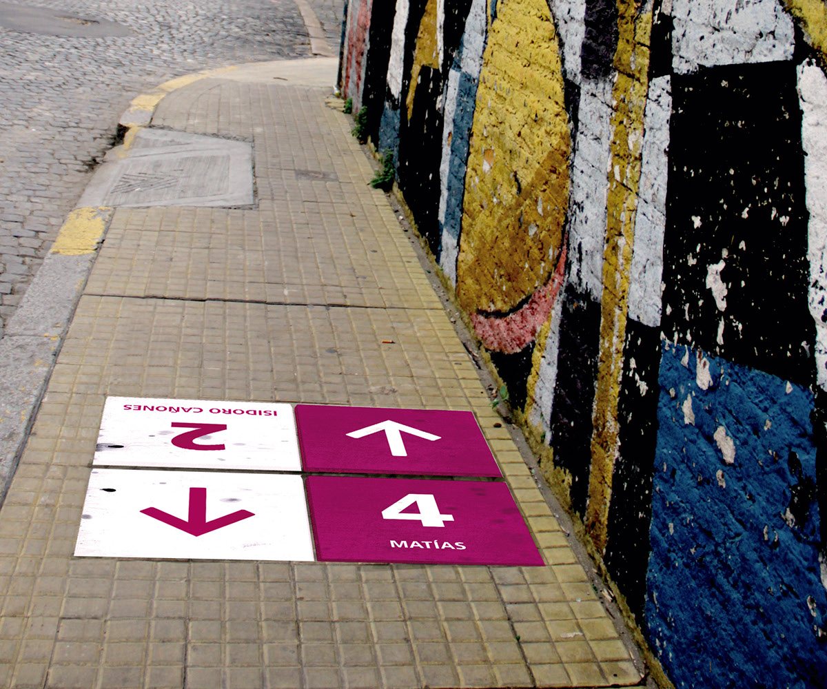 wayfinding intervention in space Mobile app Circulation buenos aires Urban signaling tourist guide environment user experience