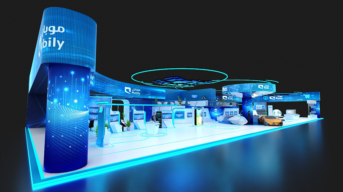 Exhibition  booth design 3D model Exhibition Booth 3d designer 3d exhibition designer booths Saudi