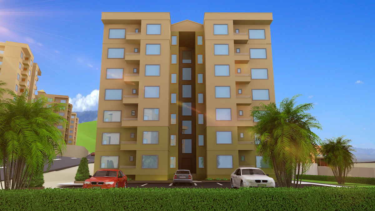 new zakho building apartment 3dsmax autodek MAX 3dmax Render light 3D 2D exterior design exterior animation interior animation Interior