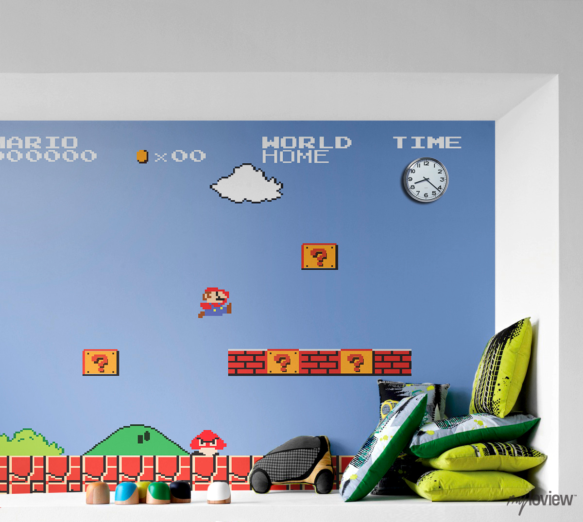 Retro video Games wallpaper sticker product wall decoration myloview