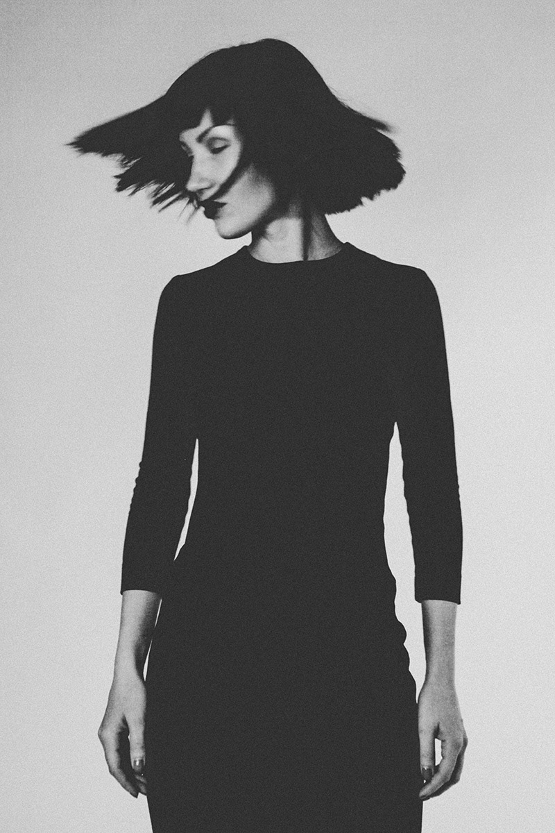 minimal Minimalism black and white little black dress