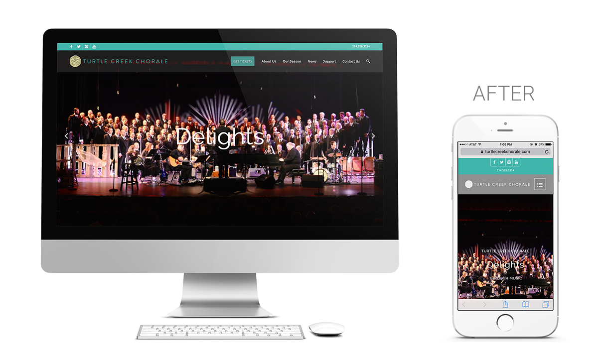 Web Design  Website dallas Fort Worth community chorus organization graphic design  choir