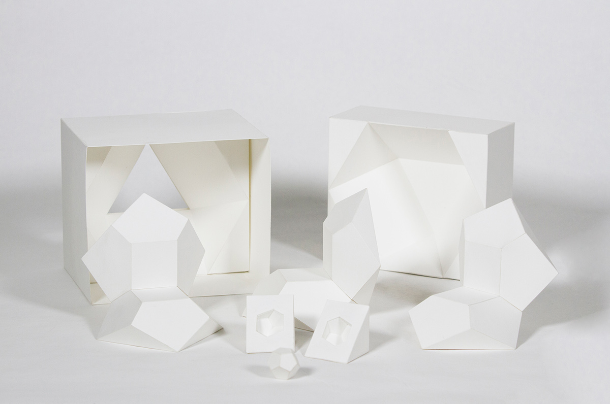 3D Puzzle installation package design  Polyhedron SAIC BFA art design