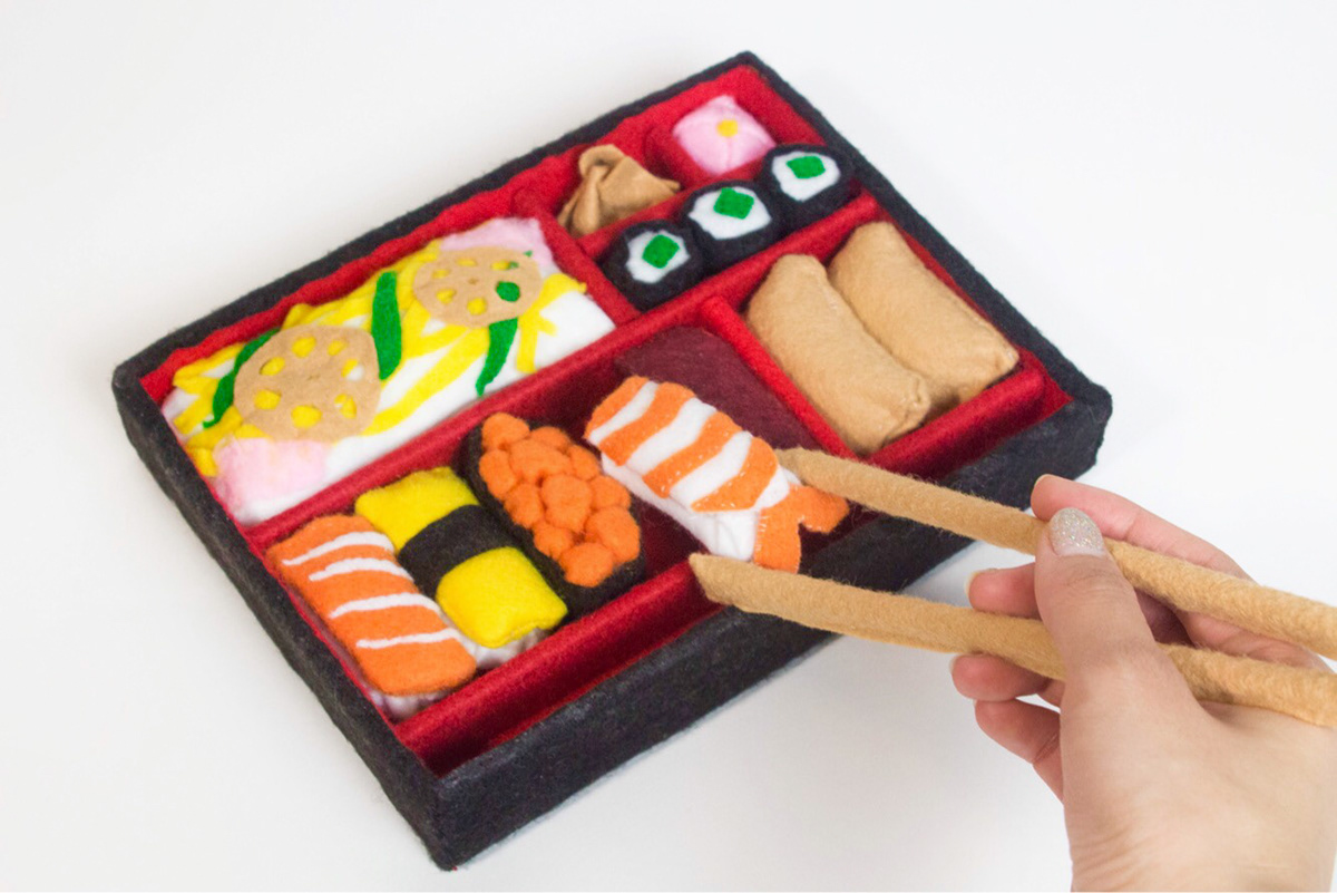 handsewn toy Sushi bento sute stuffed Food  Food toy children's toy japanese
