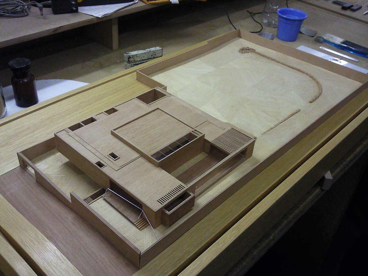 model scale house wood