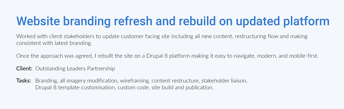 Web Design  branding  Drupal 8 content creation HTML css