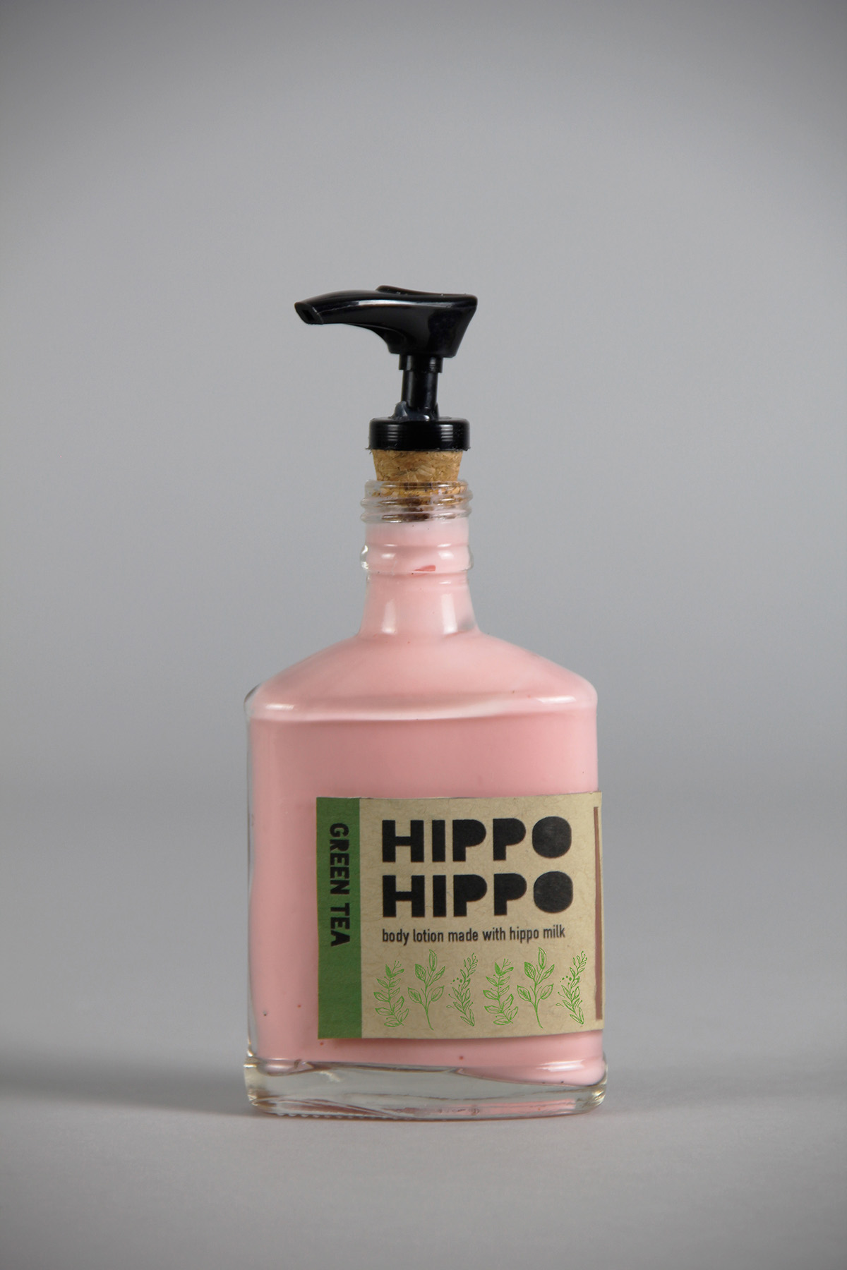 package Hipster body lotion product eco-friendly craft hippo