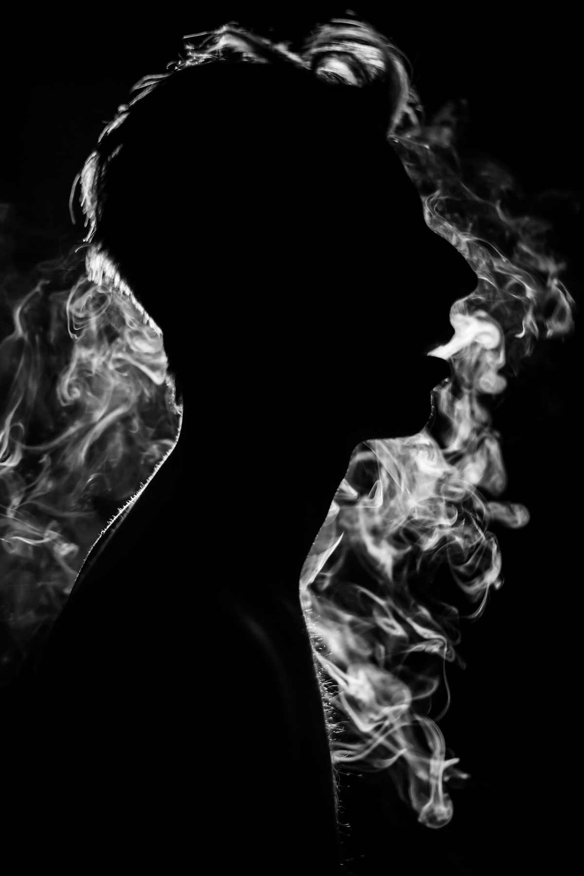 portrait cover magazine smoke