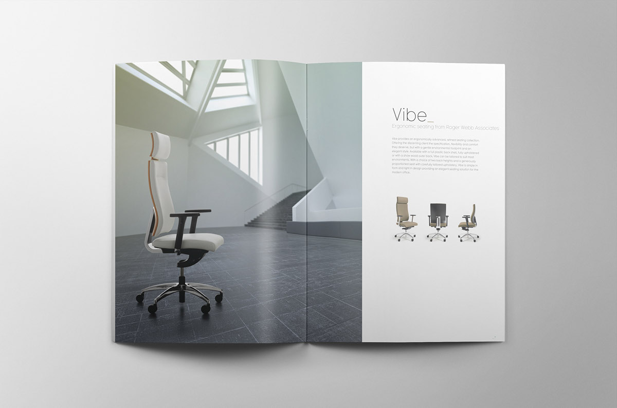 furniture Office chair brochure Render Product Photography Responsive