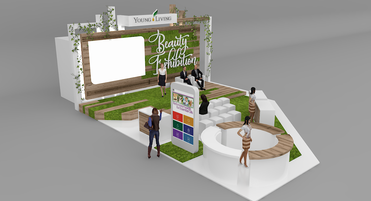 young living natural exhibition stand beauty Exhibition  green exhibition modern green exhibition green stand green beauty exhibition