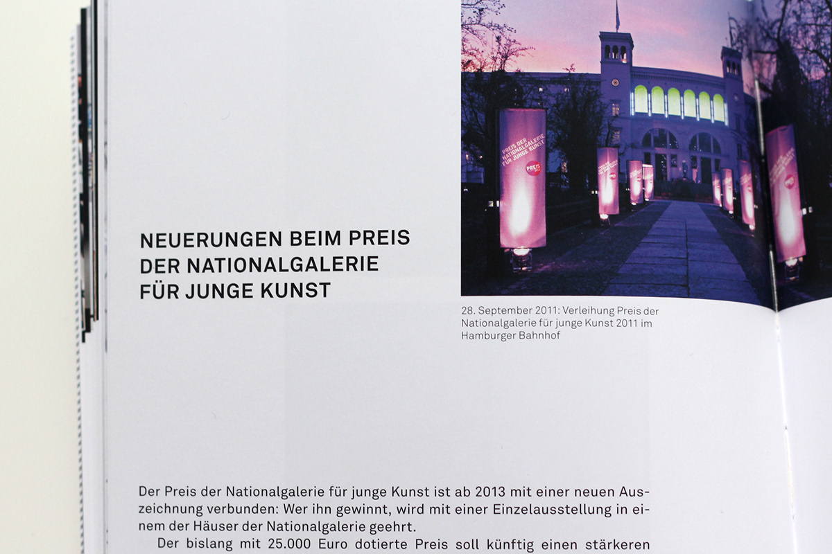 Booklet print nationalgalerie berlin berlin National Gallery Layout editorial cultural simplistic minimalistic spread text Picture