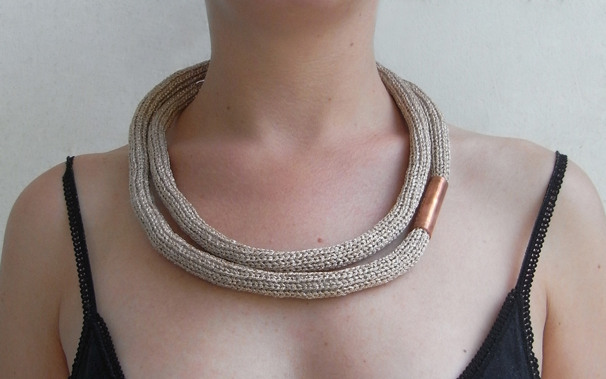 jewelry accessories  craft  Knitting  metal  handmade design