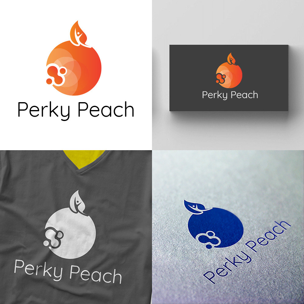 Logo Design branding  symplelogix creative logo peach logo