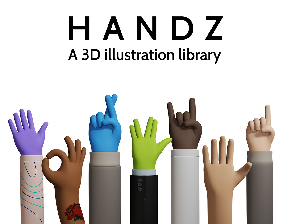 3D CC0 free handz ILLUSTRATION  library