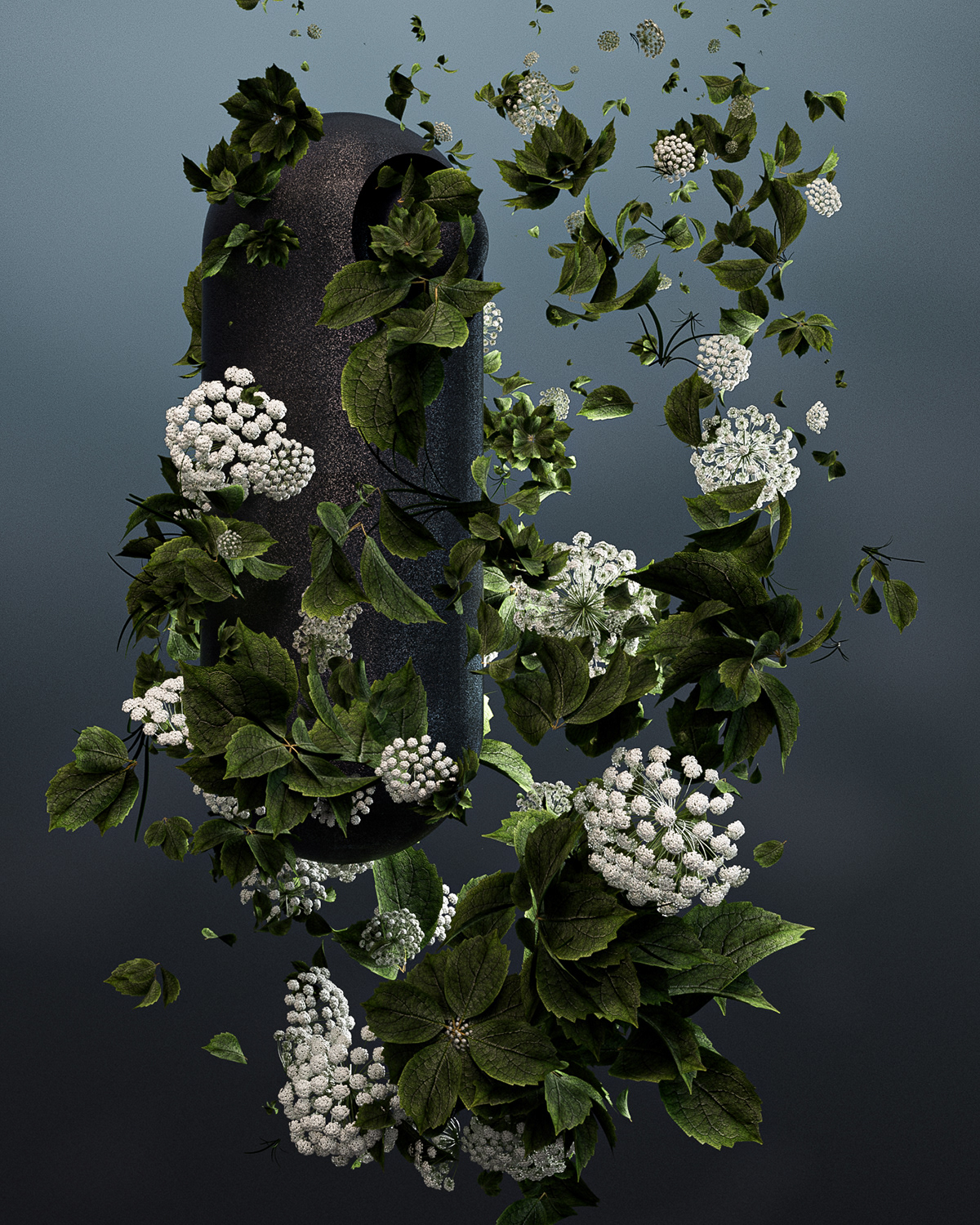 3D abstract cinema 4d concept art Digital Art  digital illustration Flowers garden