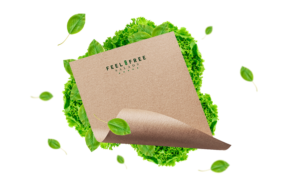salads Logotype brands green leaf Health bussinescards Food  minimal logos