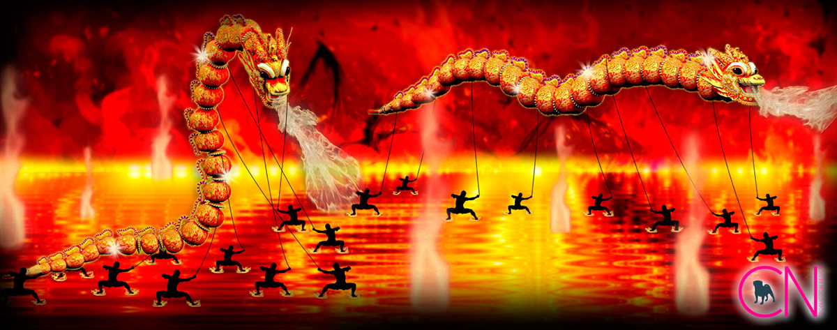china great wall Show theater  water Shaolin costume led concept art