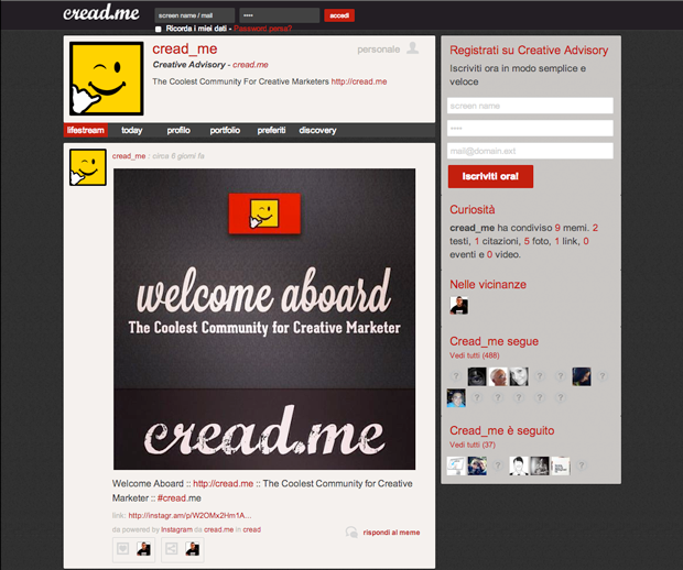 cread.me creative advisory  community