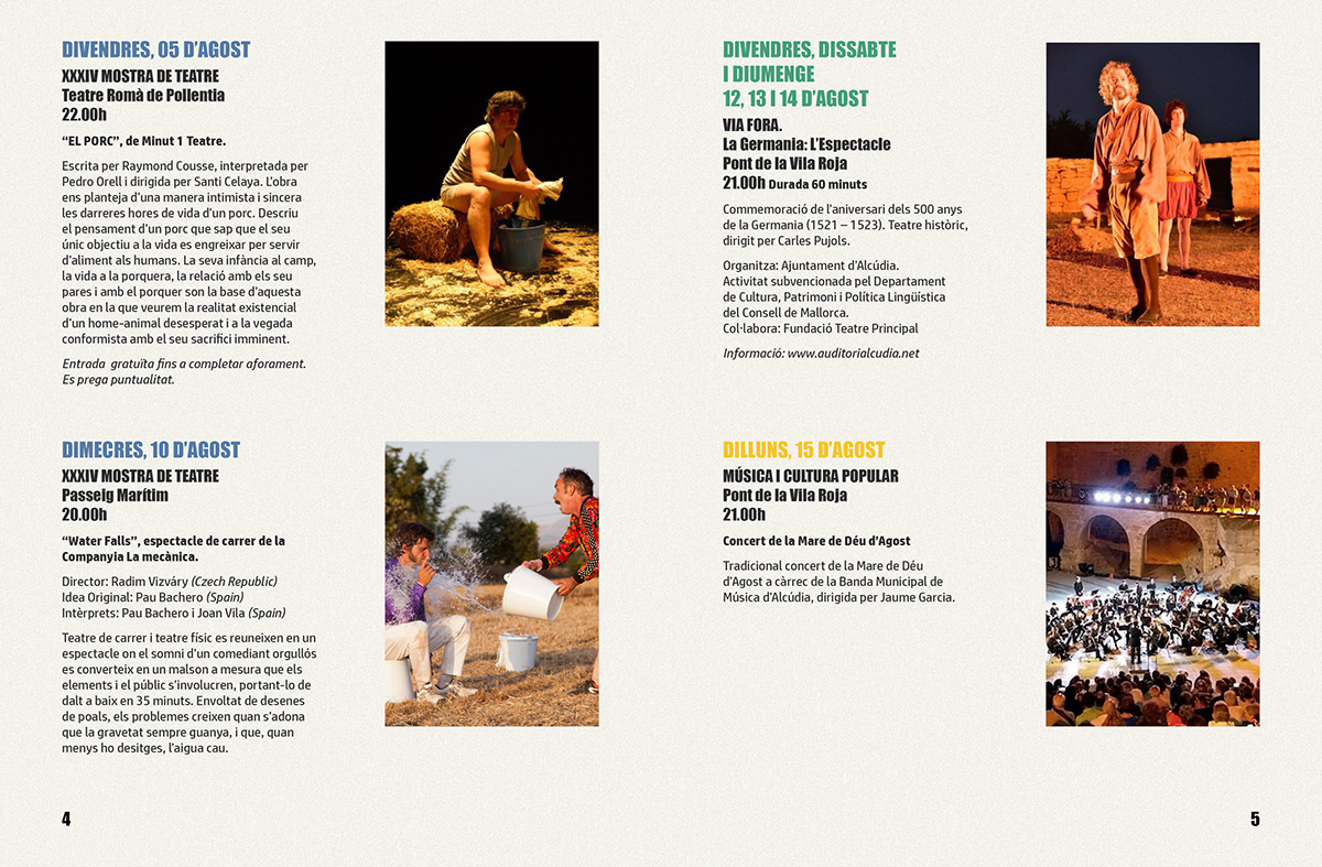 Diseño editorial diseño gráfico folleto InDesign mallorca revista verano visual identity