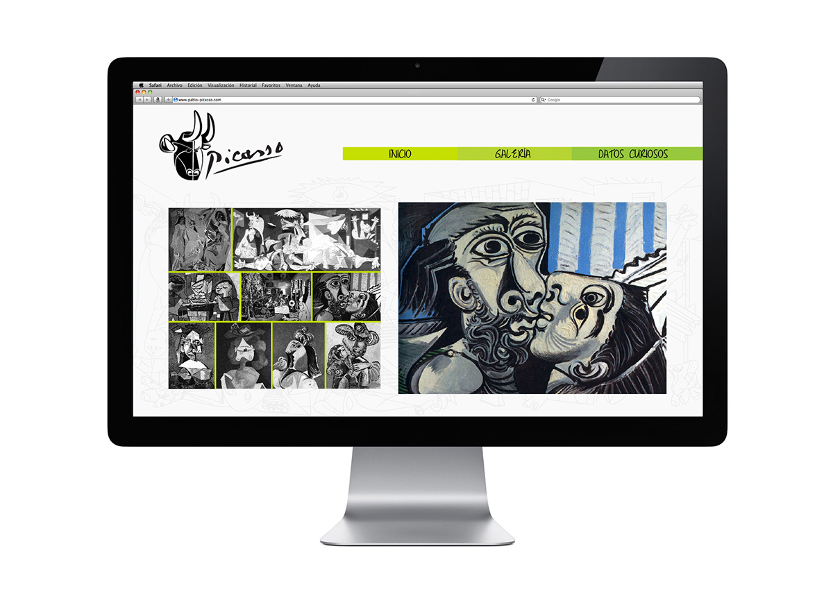 Web Web Design  branding  Picasso art packing poster