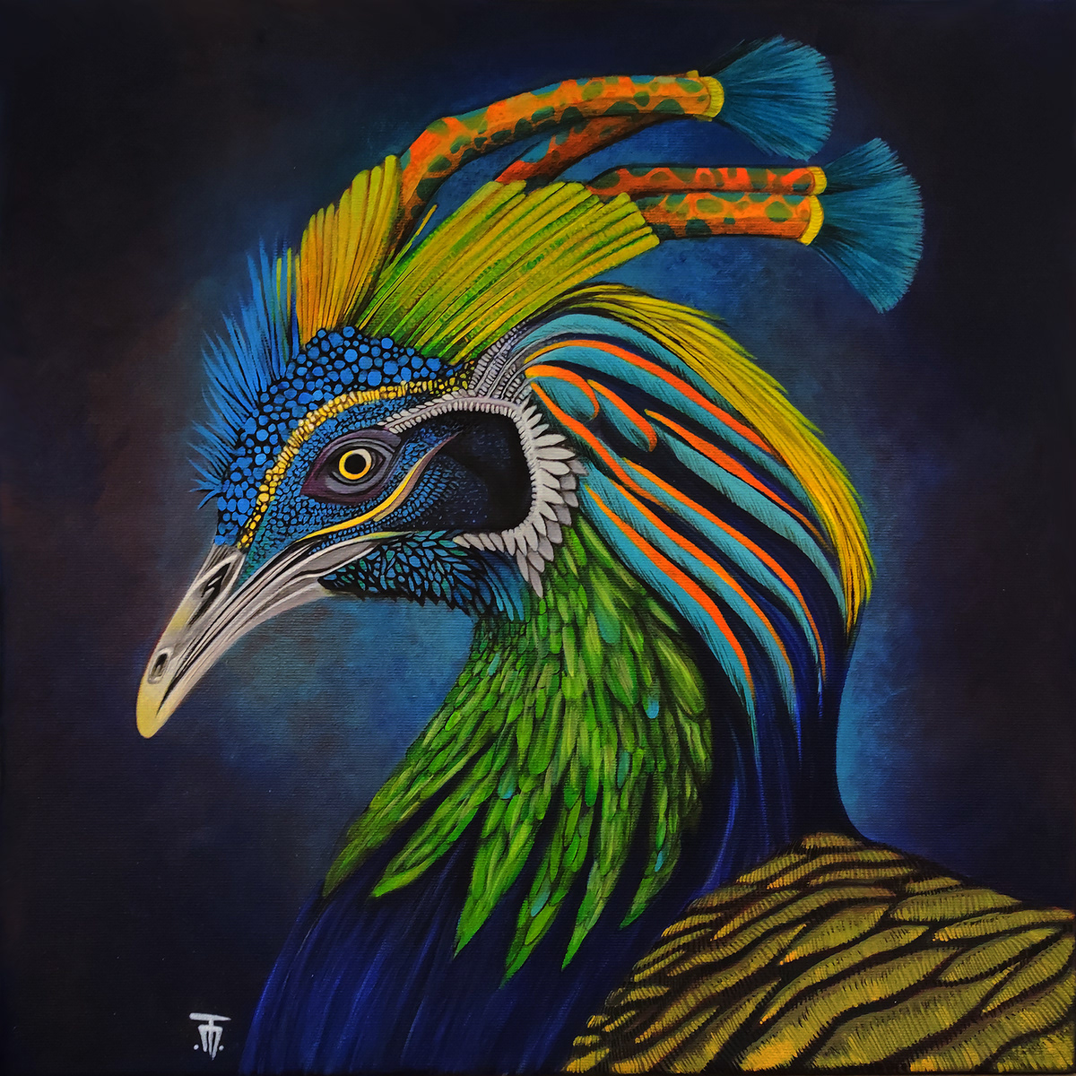 acrylic animals bird canvas color colorful fine art painting   Paintings traditional