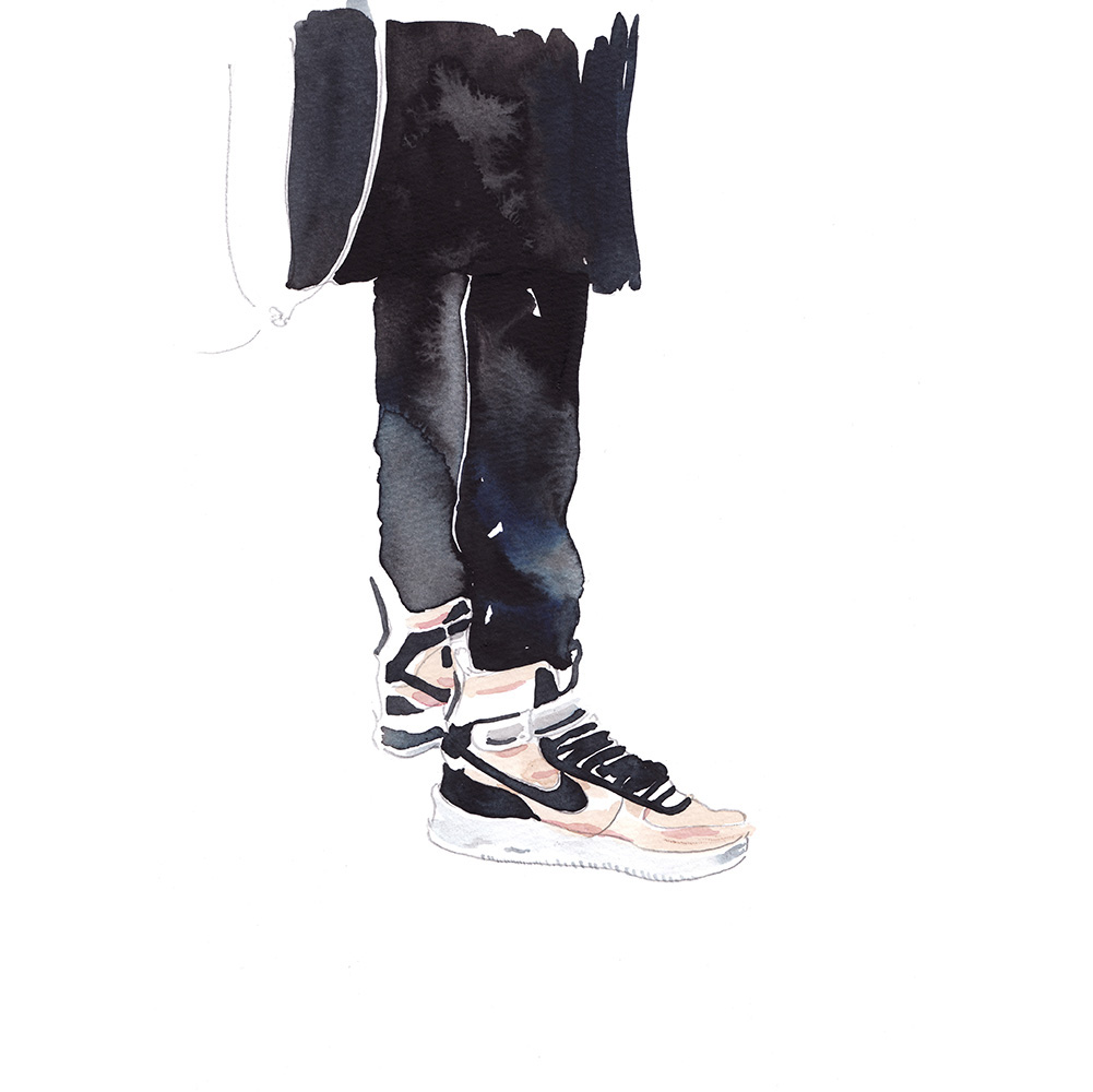 Adobe Portfolio sneaker fashion illustration watercolor street style