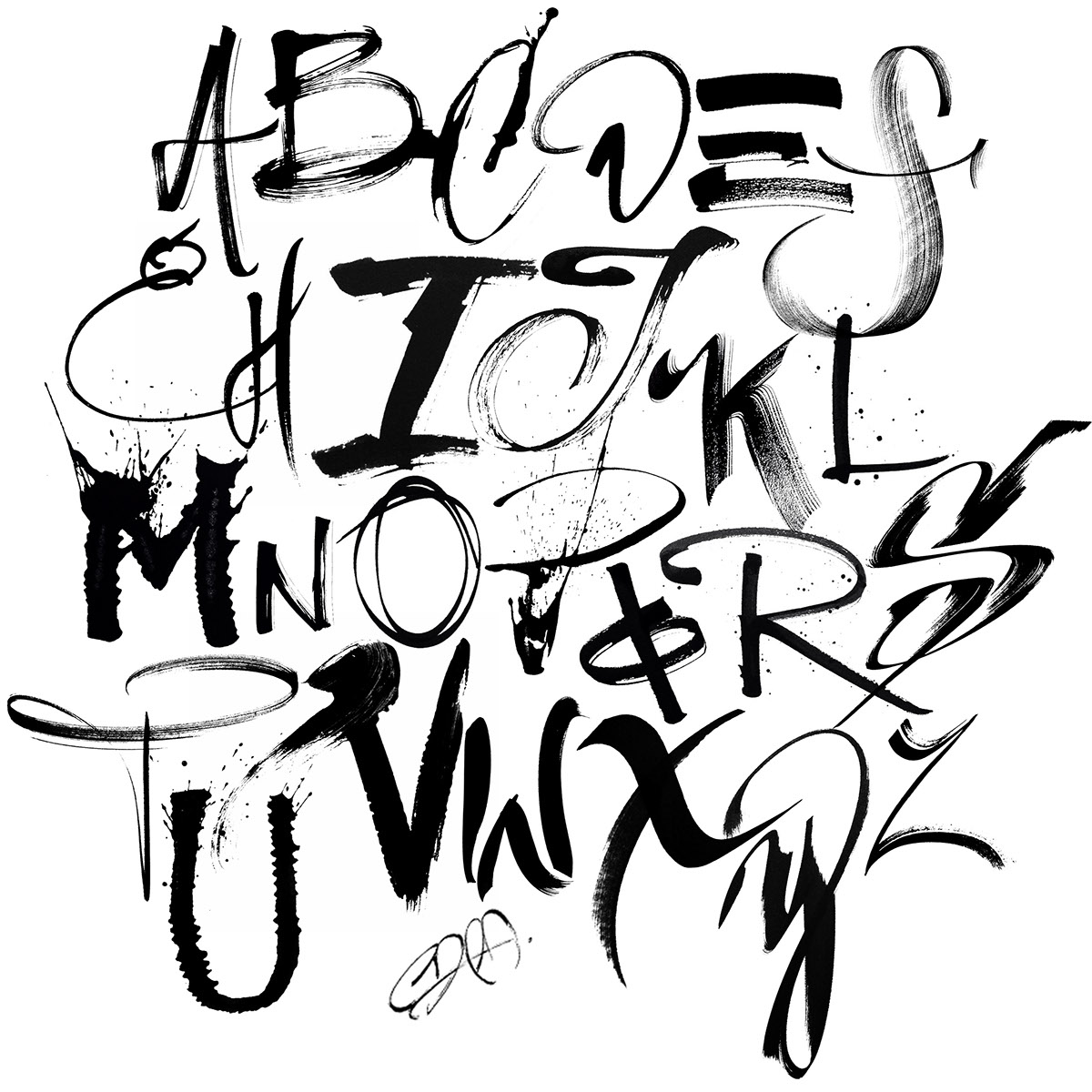 design Honduras SCAD instagram letters lettering ink Chinese Ink tattoo alphabet DIY Carla Torres ABC Handlettering