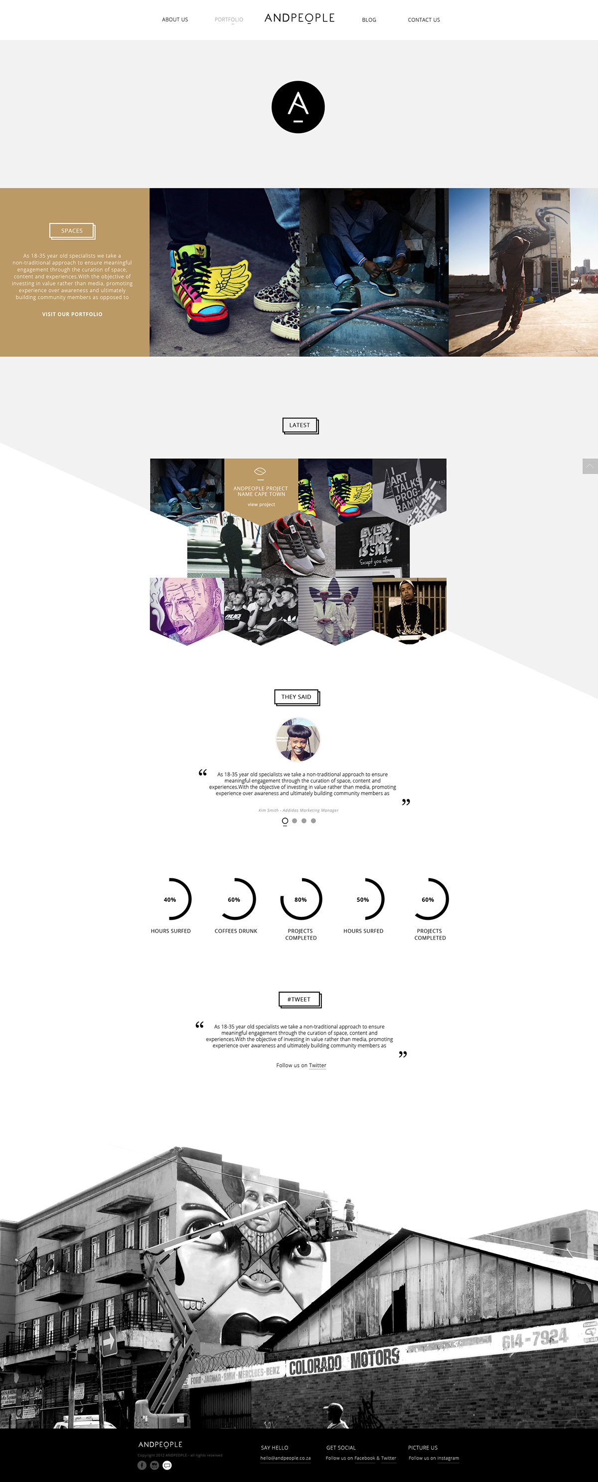 Website andpeople minimalist cape town Web design