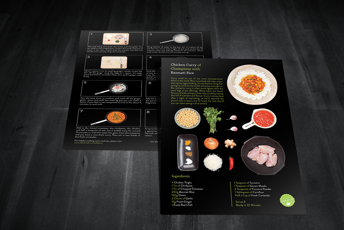 Adobe Portfolio Hello Fresh recipe cards  flyers  FOOD  retail  recipe  antonio maia  pona antonio pona  apartes